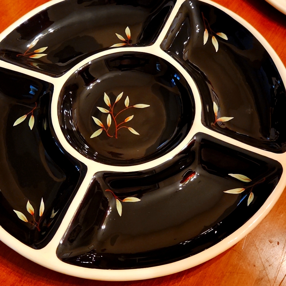 Botanica platter and bowl for dipps both ceramic